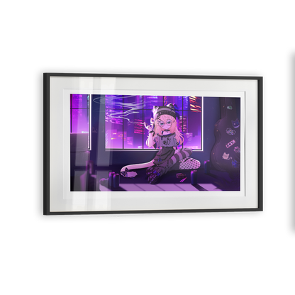 Miniko Mew | Late Nights - Art Print