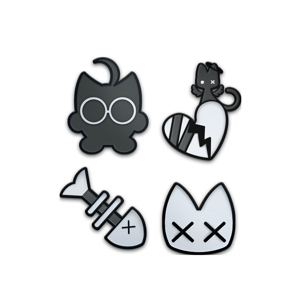 Miniko Mew | Emo Enamel Pin Set - Enamel Pins
