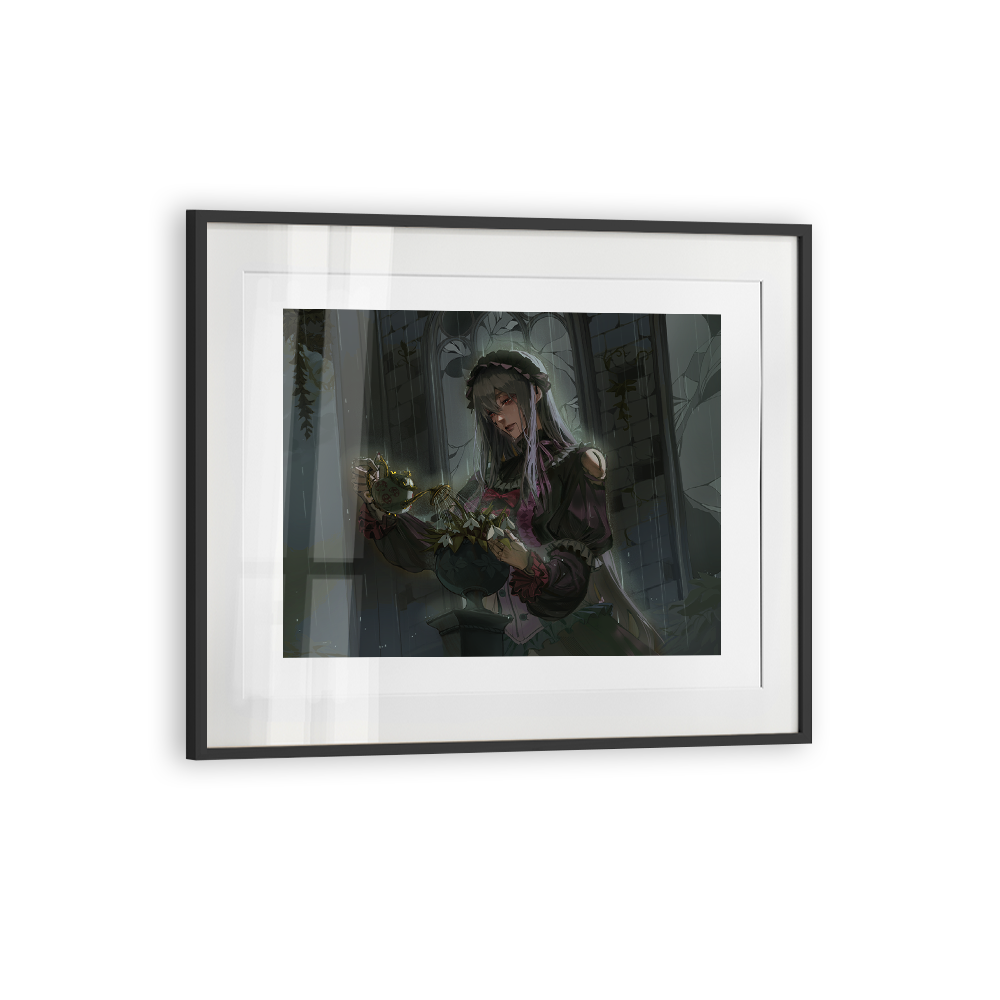 PorcelainMaid | Doll Lost in the Rain - Art Print