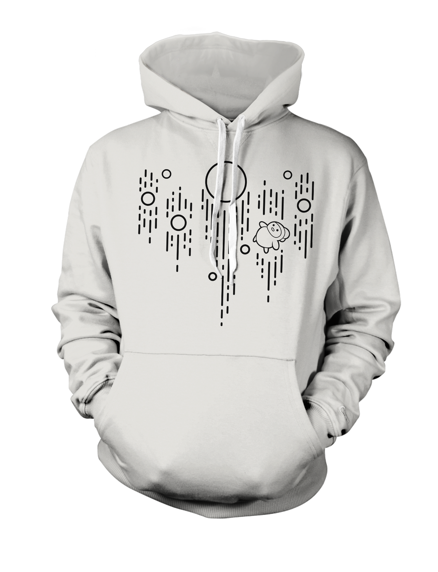 Space Chicken Hoodie - White